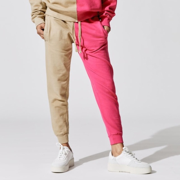 Pink Cookies + Malibu Sand Contrast Sweatpant - Picture 1 of 1